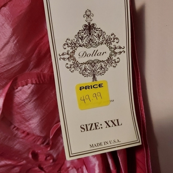 Strapless rose color XXL dress with scarf - Picture 4 of 12